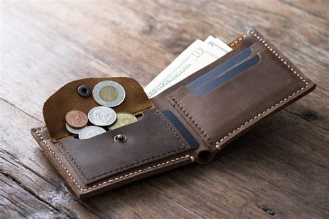 men's wallet with coin pouch.